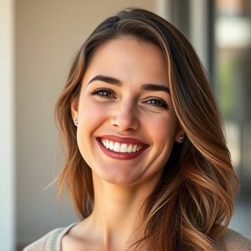 Foto da membro da equipe Carla Pereira, uma mulher sorrindo amigavelmente.